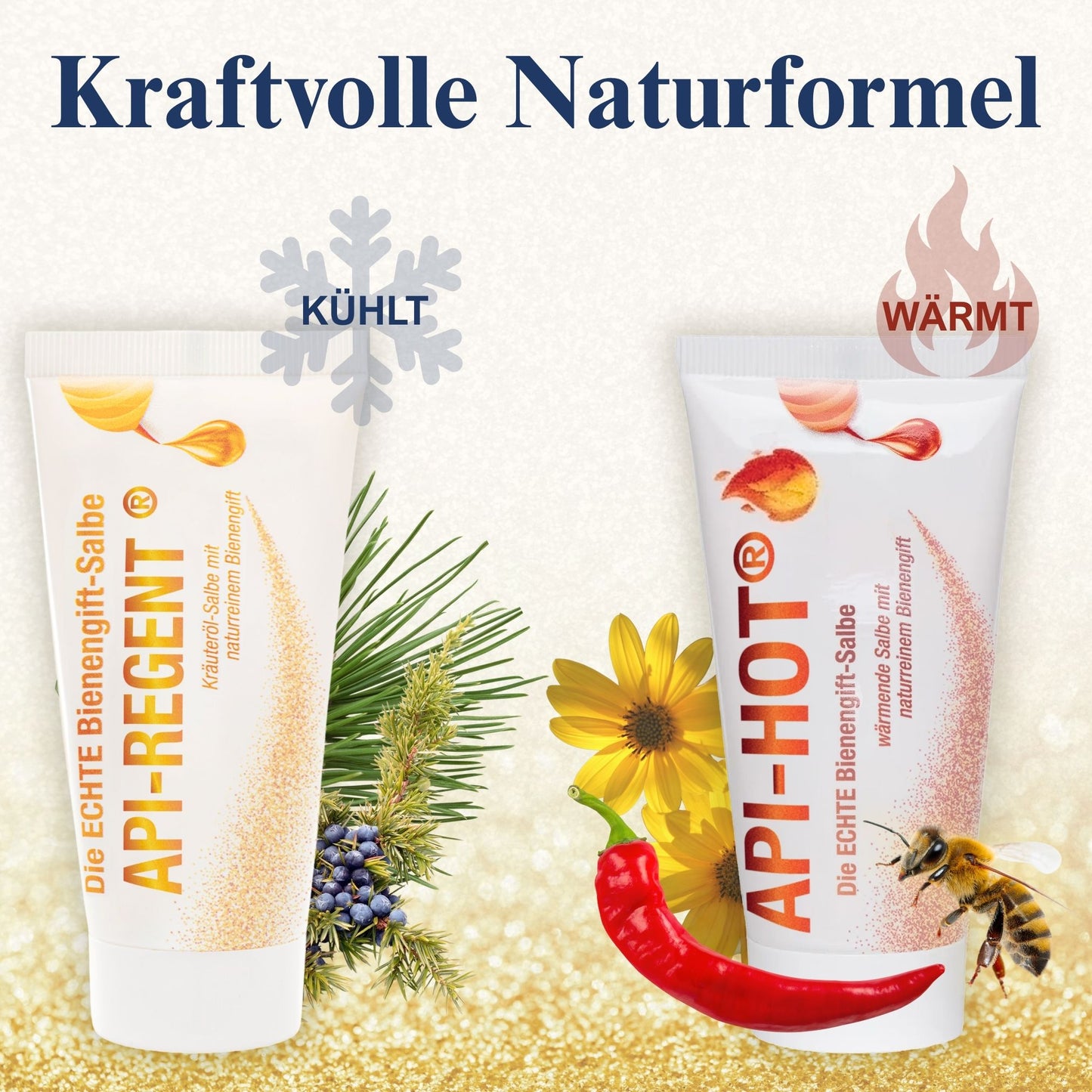 Set Hot & Cold: Bienengift-Salbe WÄRMEND und KÜHLEND